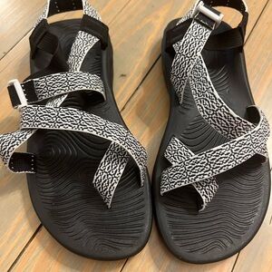 Navy and white Chaco sandals worn once I. Great condition